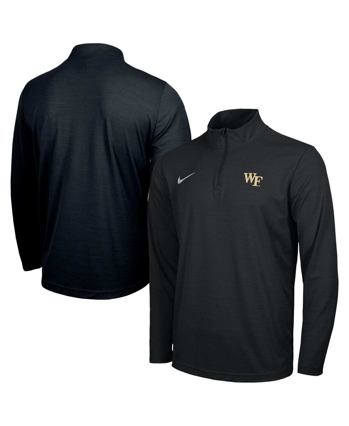 Nike Men's Black Wake Forest Demon Deacons Intensity Performance Quarter-zip Pullover Sweatshirt In Black