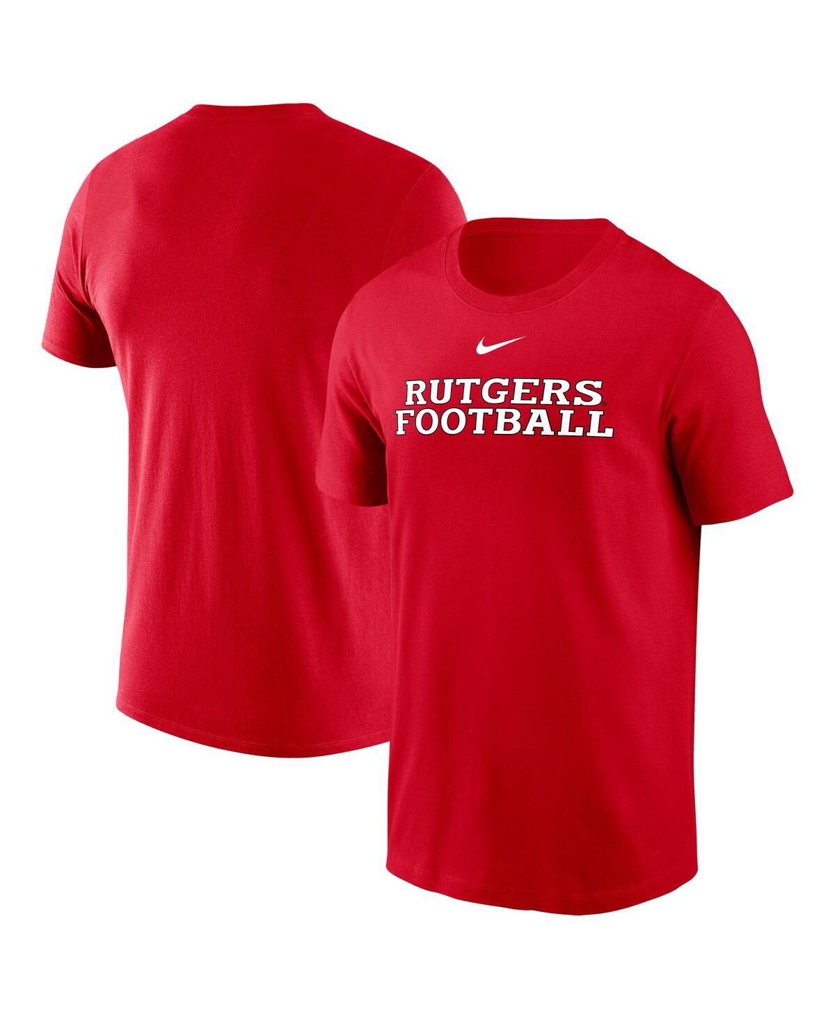 Nike Men's Scarlet Rutgers Scarlet Knights Football Performance T-shirt In Red