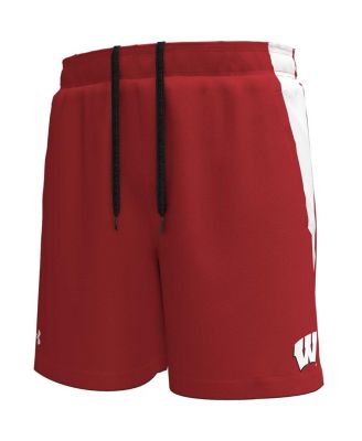 Men's Red Wisconsin Badgers Tech Vent Performance Shorts