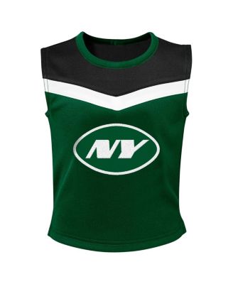 Girls Preschool 2-Piece Green New York Jets Spirit Cheerleader Dress with Bloomers Set
