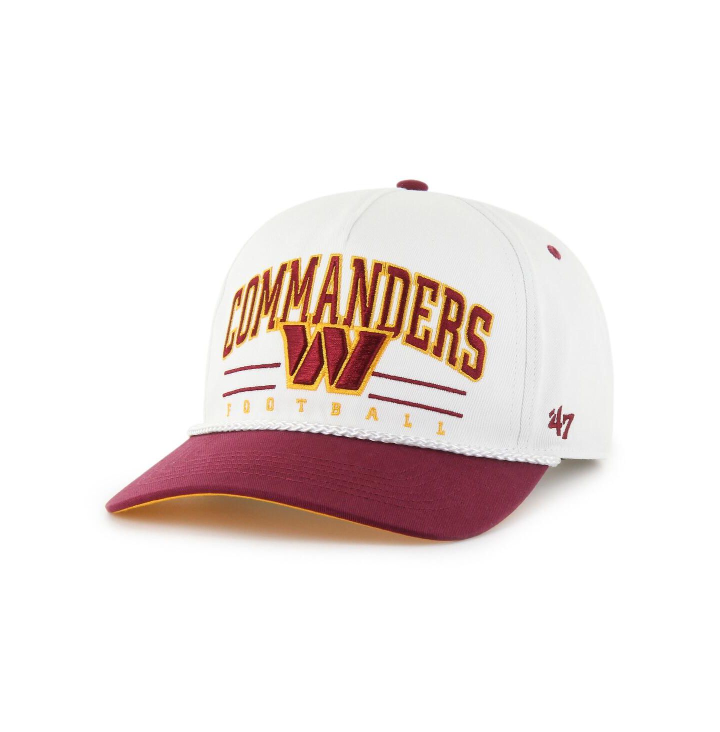 Мужская кепка '47 Brand White/Burgundy Washington Commanders Roscoe Two-Toned Hitch Adjustable Hat — фото 1