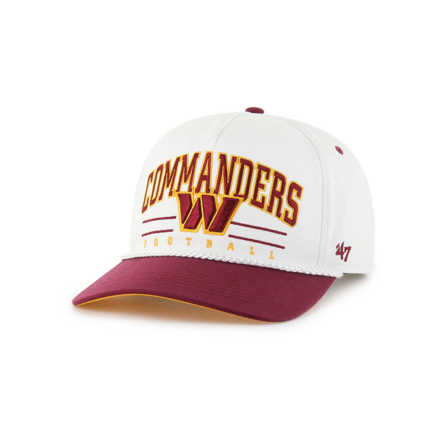 Men's White/Burgundy Washington Commanders Roscoe Two-Toned Hitch Adjustable Hat
