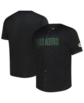 Profile - Men's Black Green Bay Packers Big Tall Pop Full-Button Jersey