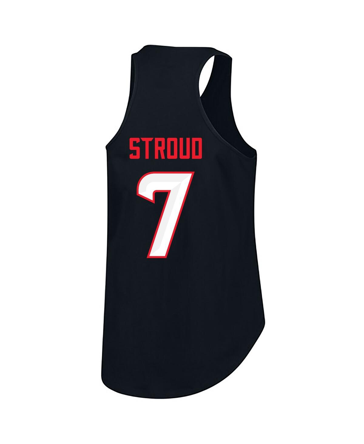 Fanatics Women's C.j. Stroud Navy Houston Texans Plus Size Name Number Tank Top In Black