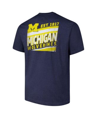 Men's Navy Michigan Wolverines Big Tall Ideal Faded T-Shirt