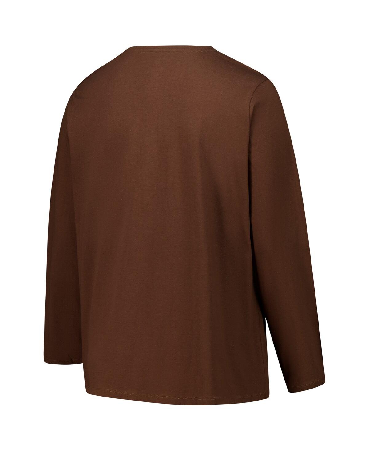 Fanatics Women's Brown Cleveland Browns Long Sleeve Scoop Neck T-shirt In Brown