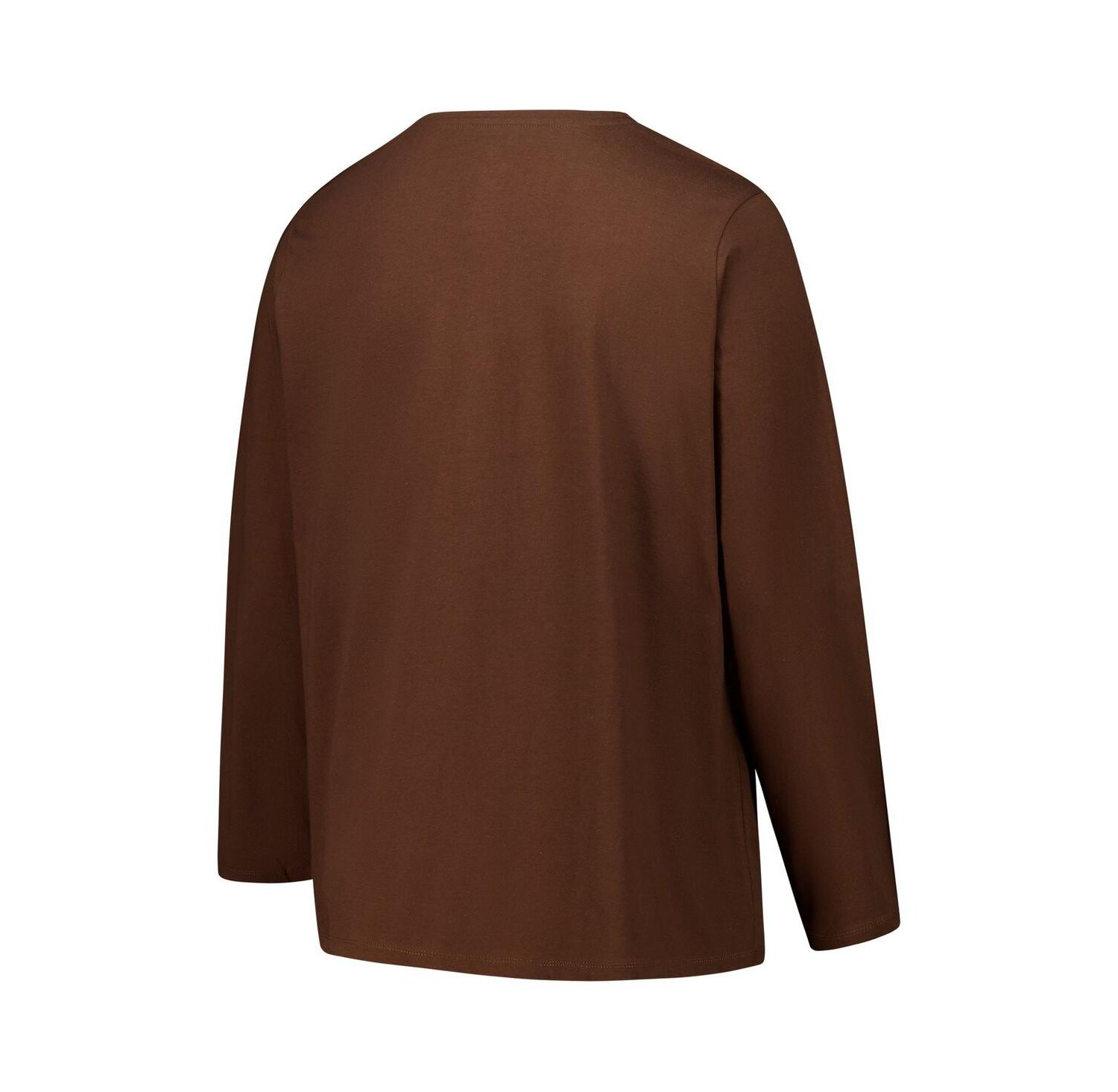 Women's Brown Cleveland Browns Long Sleeve Scoop Neck T-Shirt