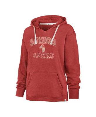 Women's Scarlet San Francisco 49ers Plus Size Clarity Kennedy Pullover Hoodie