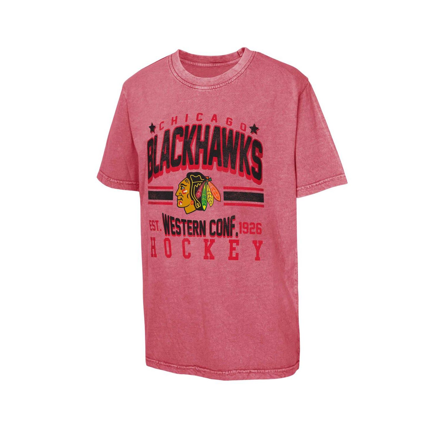 Big Boys and Girls Red Chicago Blackhawks Sure Short T-Shirt