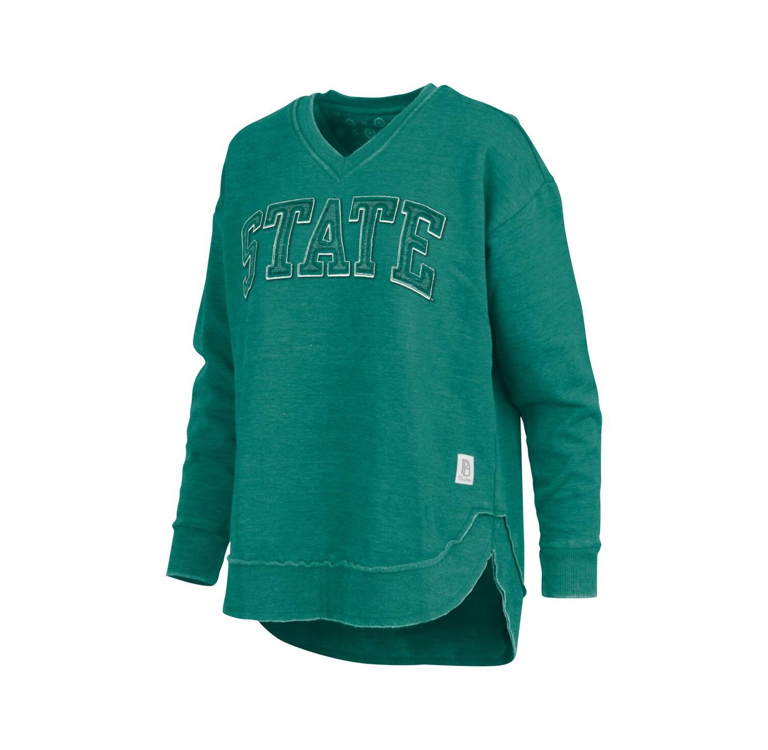 Women's Green Michigan State Spartans Westin Poncho V-Neck Pullover Sweatshirt