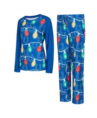 Concepts Sport - Women's Indianapolis Colts Garland Knit Raglan Long Sleeve Top and Pants Set