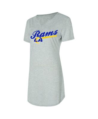 Women's Gray Los Angeles Rams Petition Knit Nightshirt