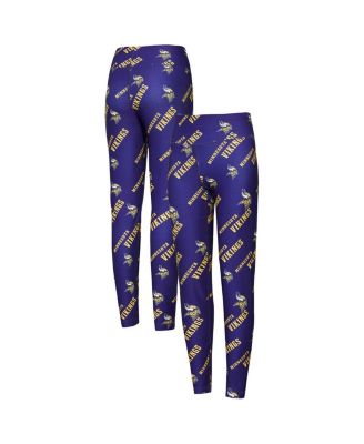 Concepts Sport - Women's Purple Minnesota Vikings Breakthrough Allover Print Knit Sleep Leggings
