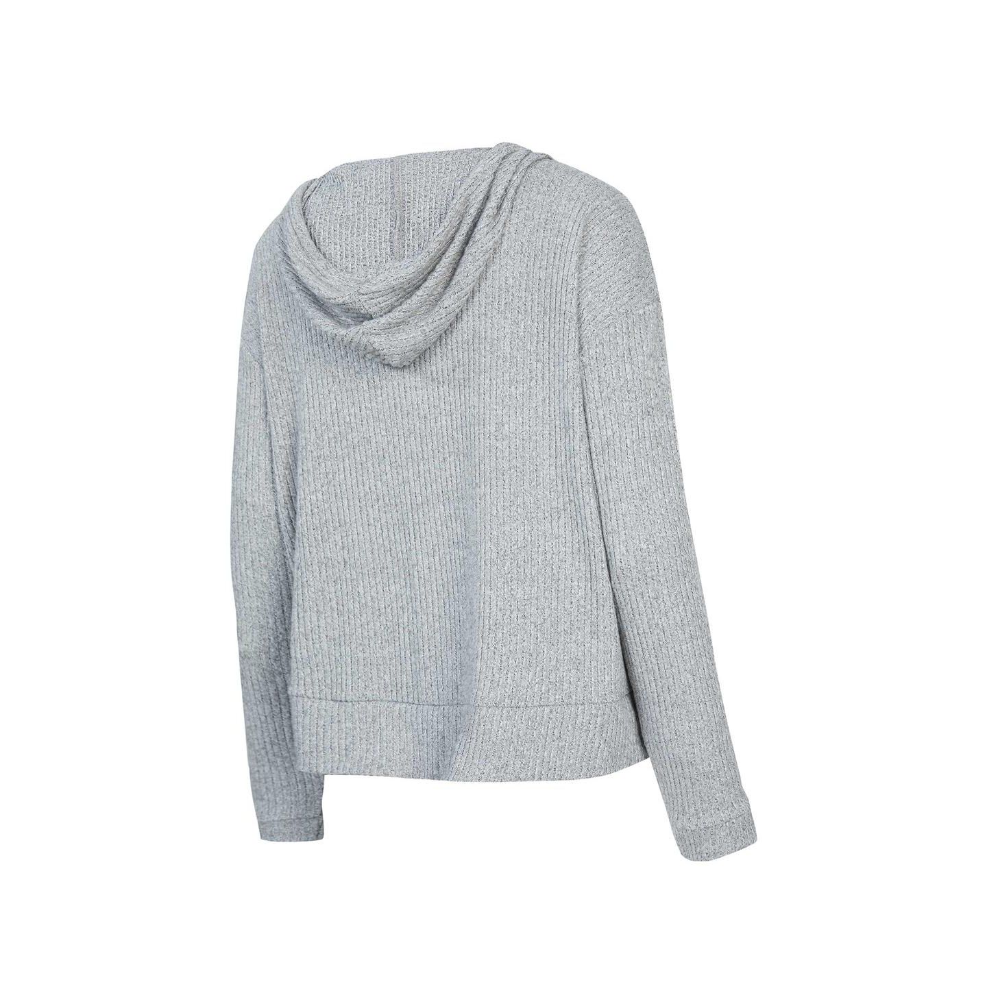 Женское худи Concepts Sport Heather Gray Florida State Seminoles Juniper Soft Modest Cropped Long Sleeve Top — фото 2