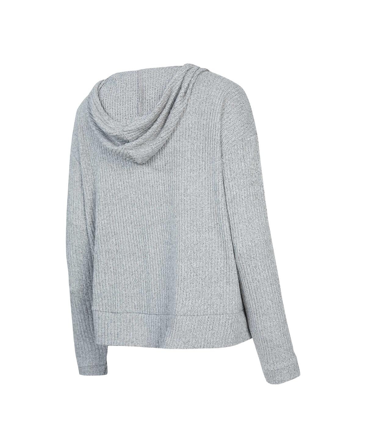 Concepts Sport Women's Heather Gray Florida State Seminoles Juniper Soft Modest Cropped Long Sleeve Hoodie Top In Gray