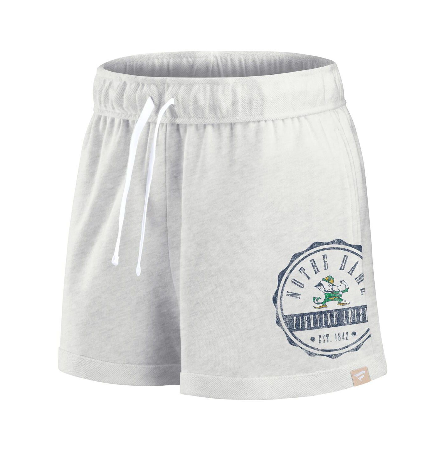 Женские шорты Fanatics Oatmeal Notre Dame Fighting Irish Win Badge — фото 3