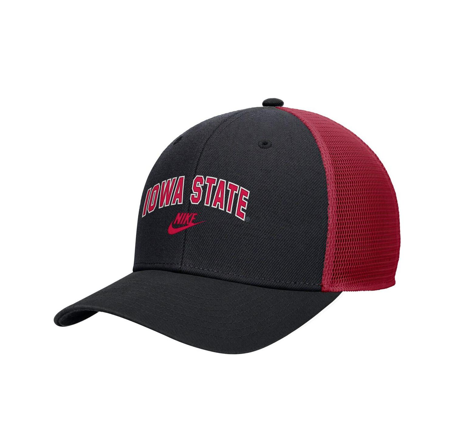 Men's Black Iowa State Cyclones Vintage Arch Rise Performance Trucker Adjustable Hat