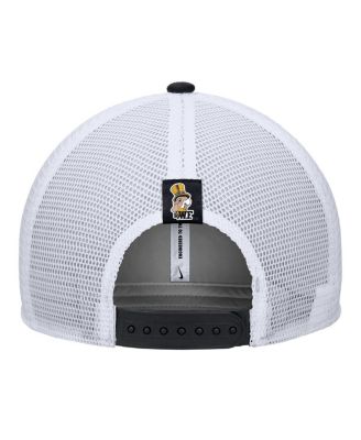 Men's Black Wake Forest Demon Deacons Vintage Arch Rise Performance Trucker Adjustable Hat