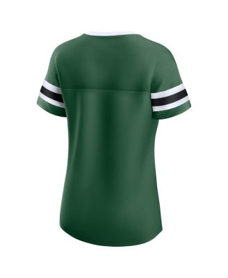 Women's Green New York Jets Original State Lace-Up T-Shirt