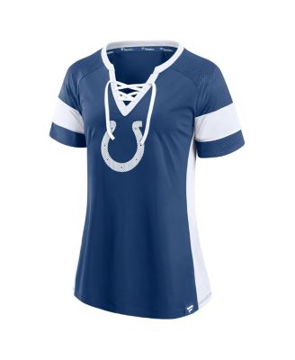 Women's&nbsp;Blue Indianapolis Colts Athena Lace-Up Top
