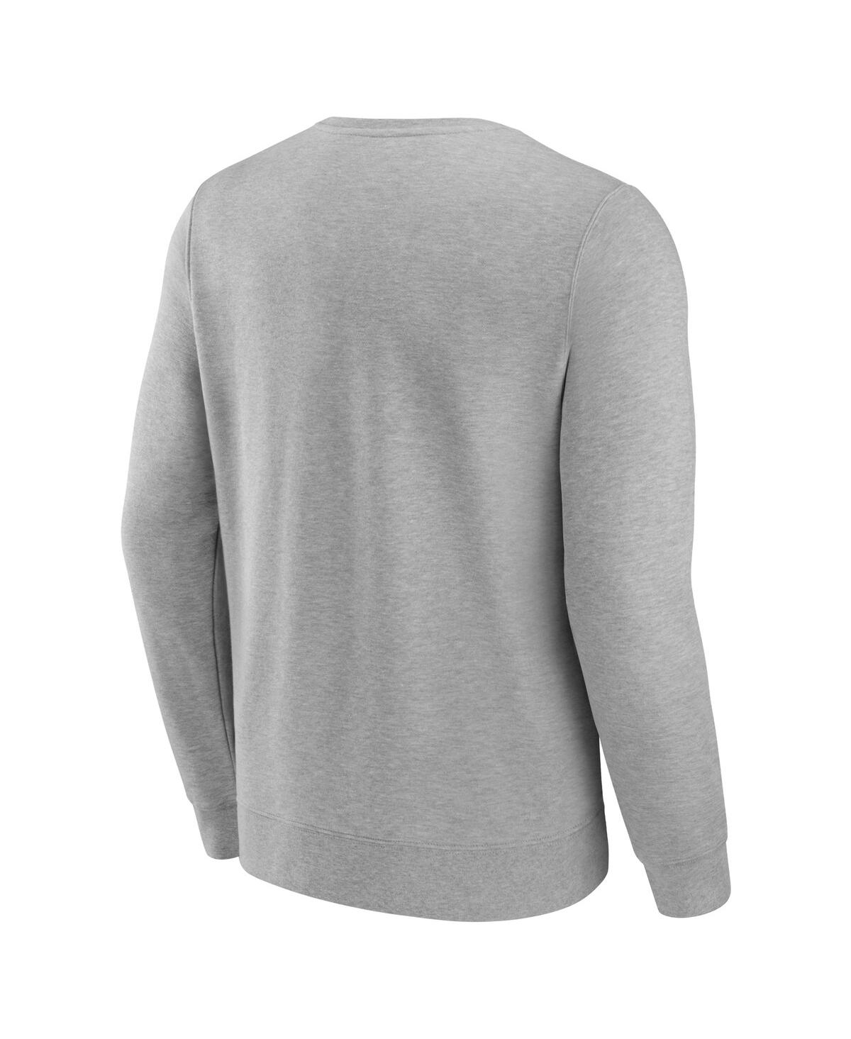 Fanatics Men's Gray Chicago Blackhawks Block Party Fleece Pullover Sweatshirt In Gray