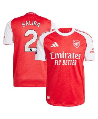 adidas - Men's William Saliba Red Arsenal 2025/26 Home Authentic Player Jersey