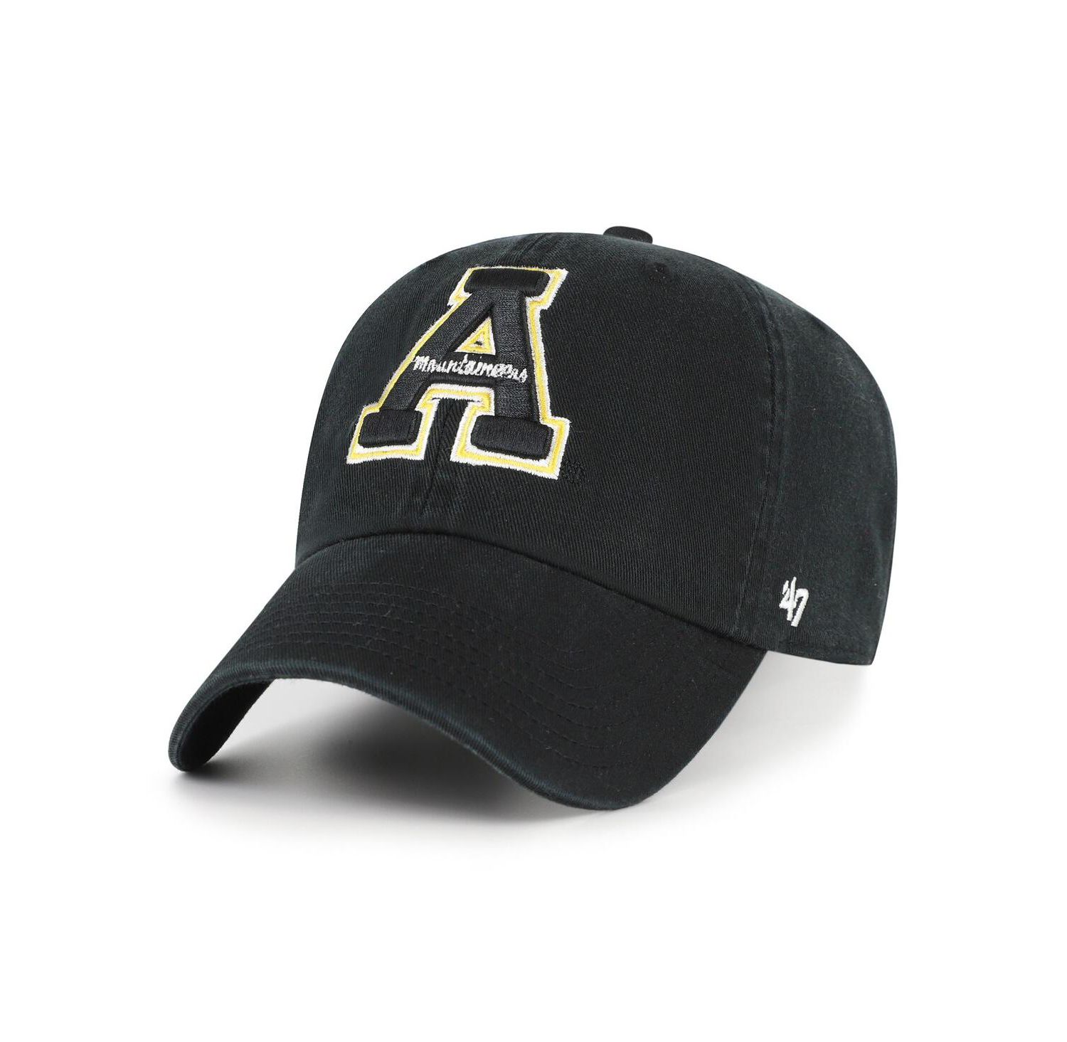 Men's Black Appalachian State Mountaineers Clean Up Adjustable Hat