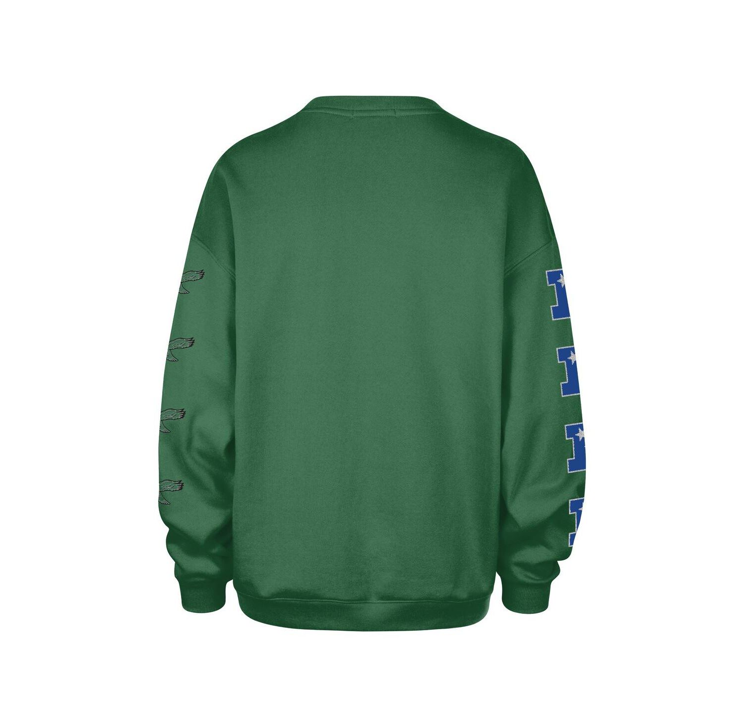 Women's Kelly Green Philadelphia Eagles Go Big Oversized Pullover Sweatshirt