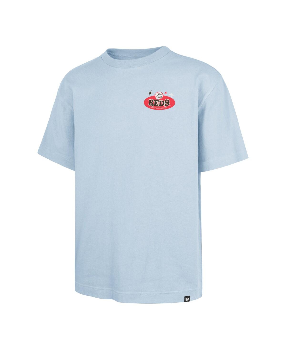 47 Brand Men's Light Blue Cincinnati Reds Ice Cream Parlor Foundation T-shirt In Blue