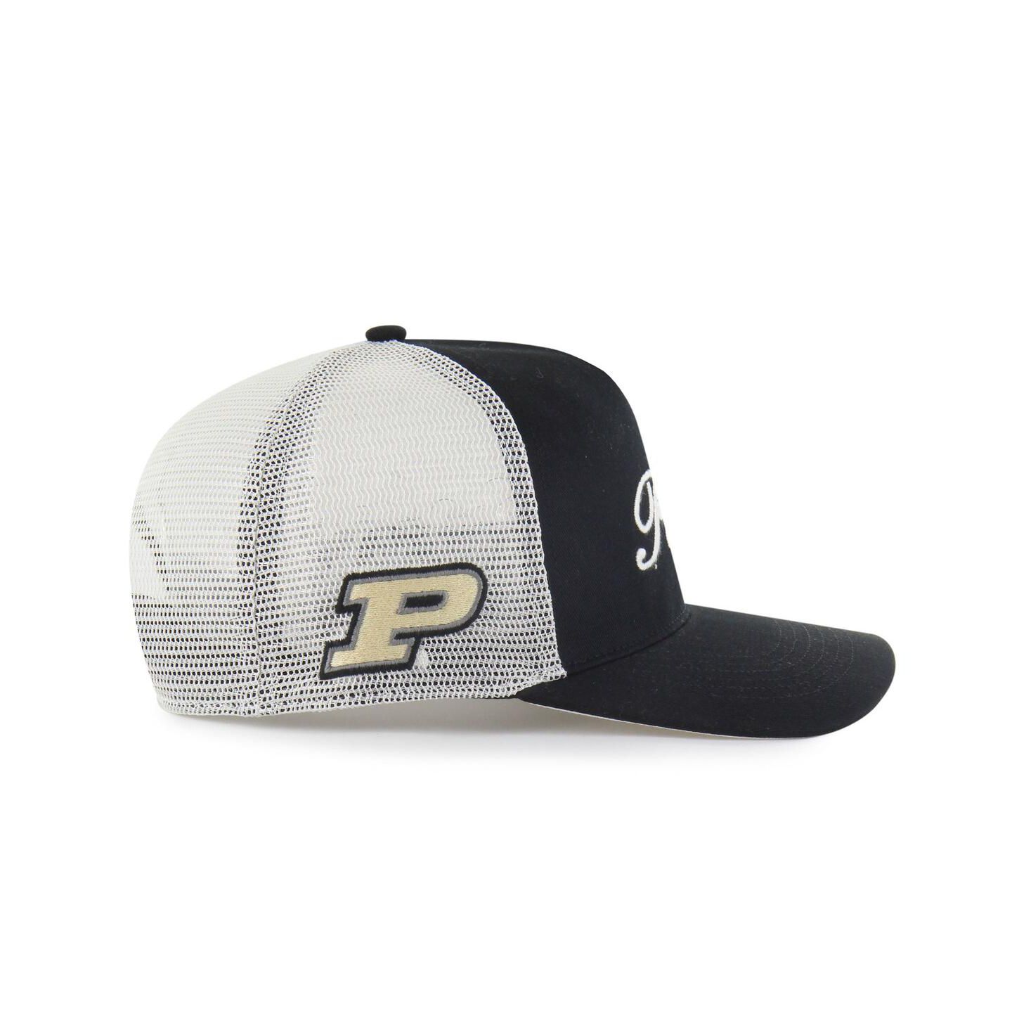 Кепка '47 Brand Black Purdue Boilermakers Contemporary Basics Foundation Trucker Hitch Adjustable Hat — фото 4