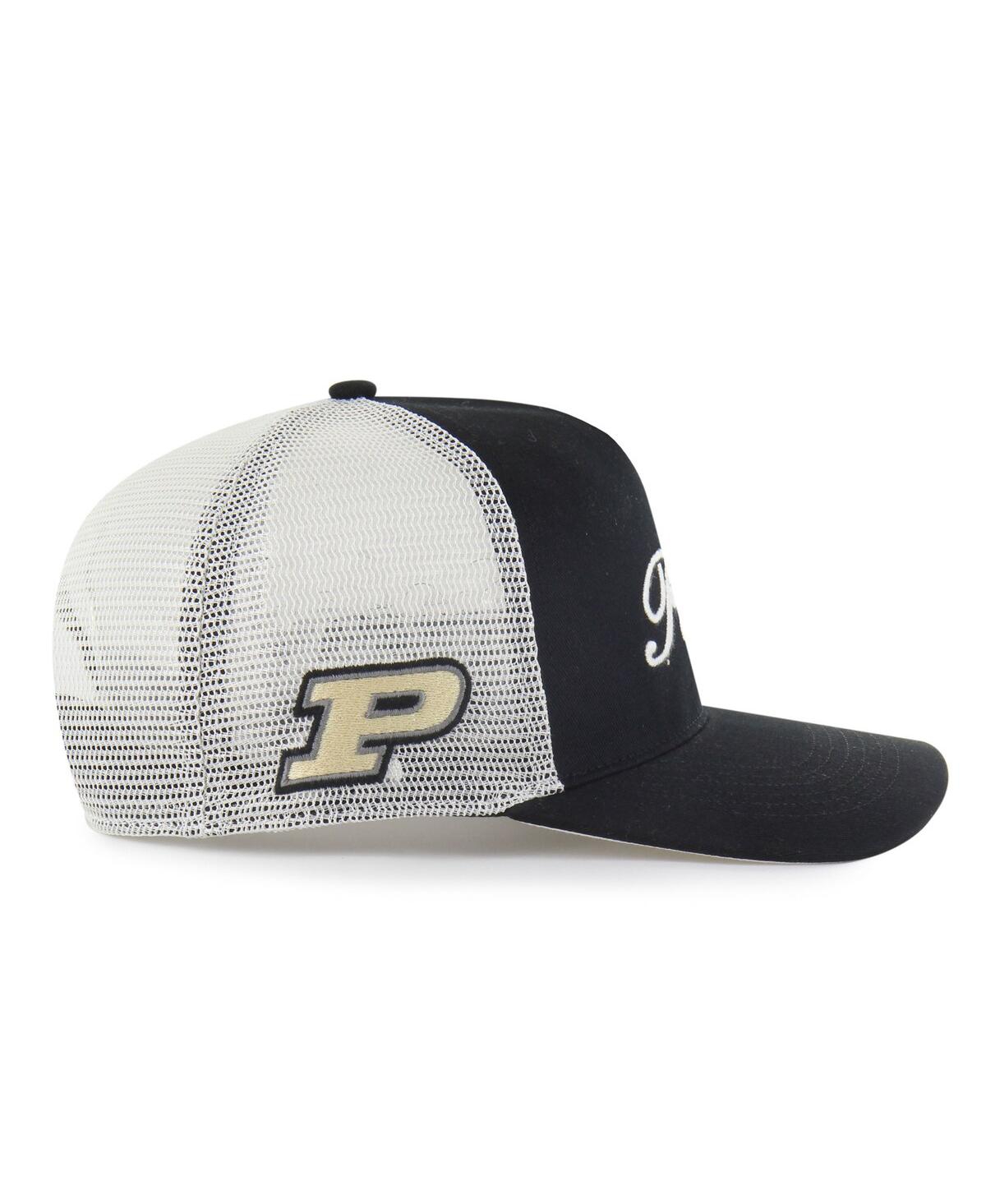 47 Brand Men's And Women's Black Purdue Boilermakers Contemporary Basics Foundation Trucker Hitch Adjustable  In Black