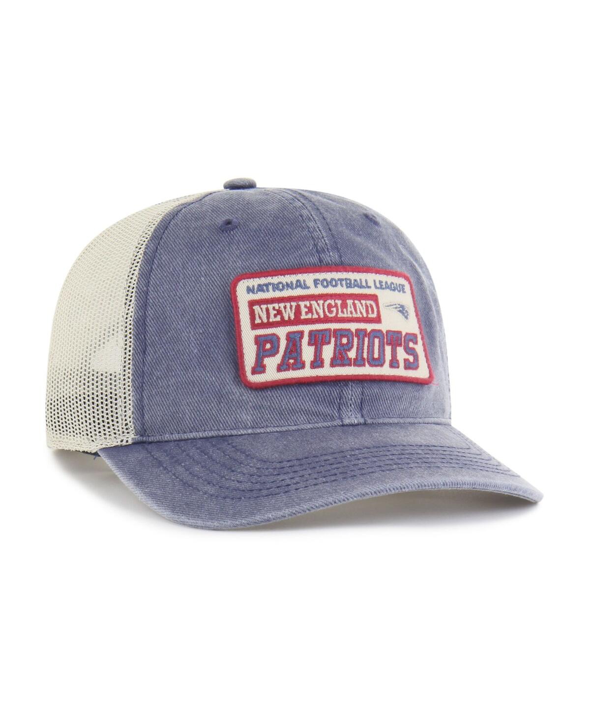 47 Brand Men's Navy New England Patriots Canteen Relaxed Trucker Adjustable Hat In Multi