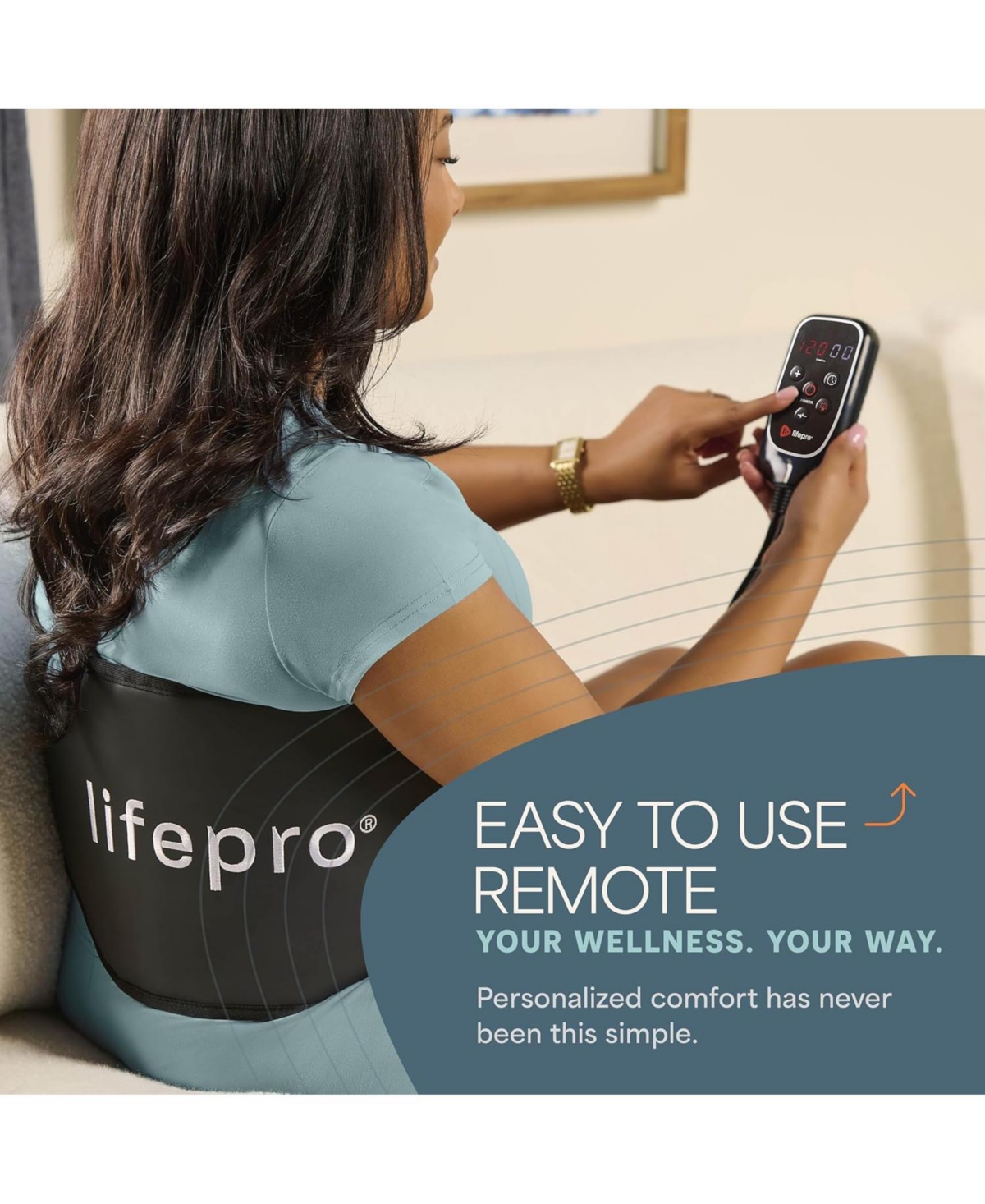 Lifepro Red Light Therapy Belt – Infrared Heating Pad for Back, Shoulder & Body Pain Relief – 660nm & 850nm Near Infrared – Adjus