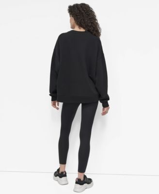 Women's Stacked Flock Logo Crew Neck Top