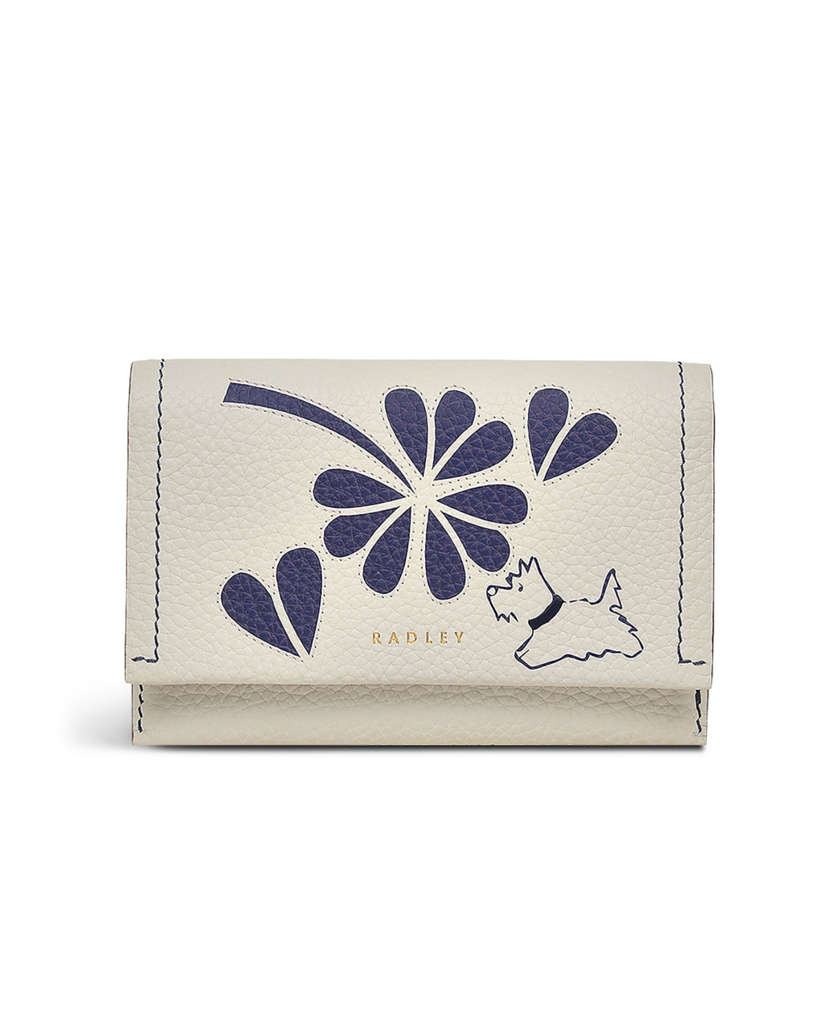 Radley London Cut Out Floral Flap Over Wallet In Gray