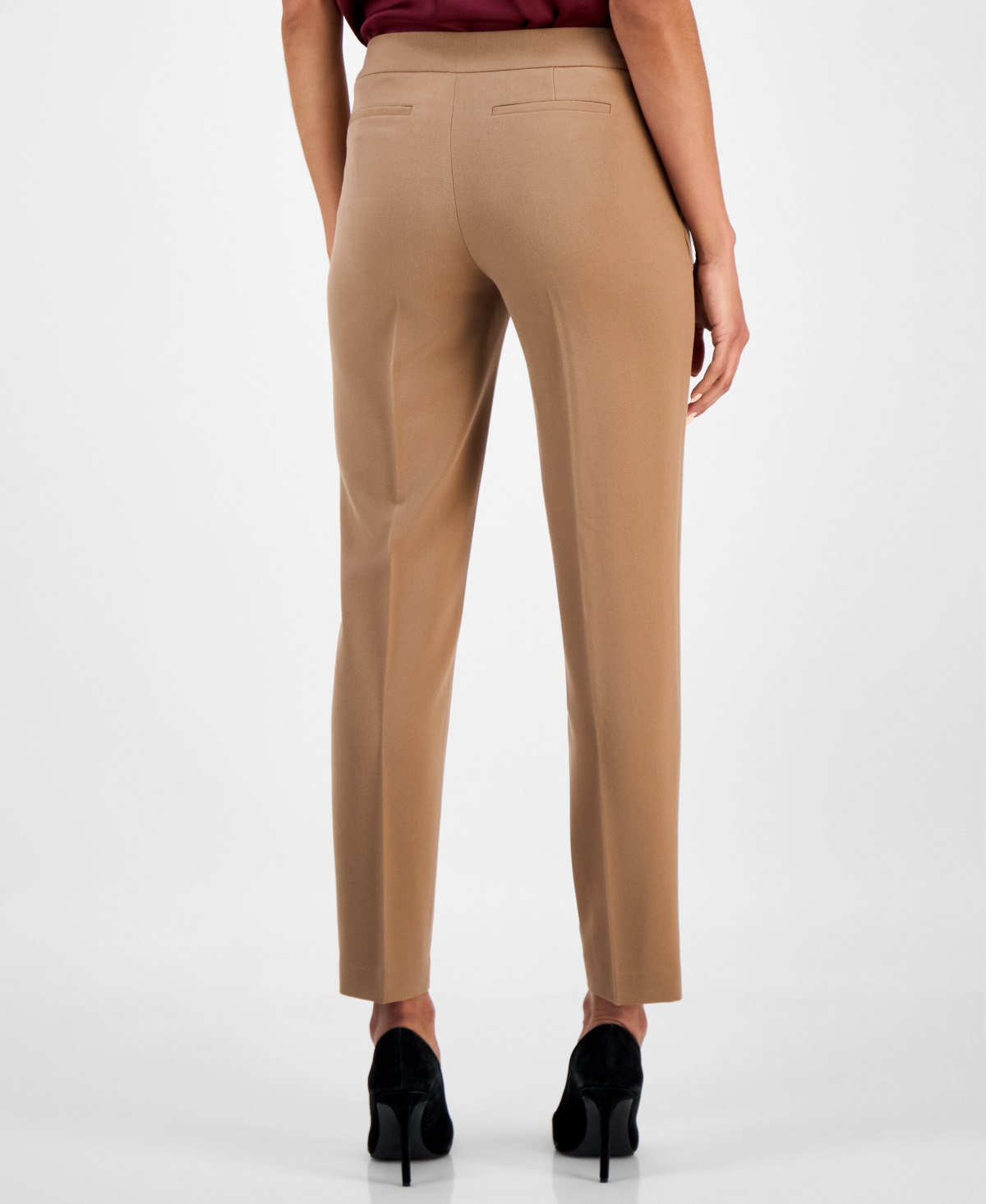 Bar Iii Women's Straight-leg Dress Pants, Created For Macy's In Burgundy
