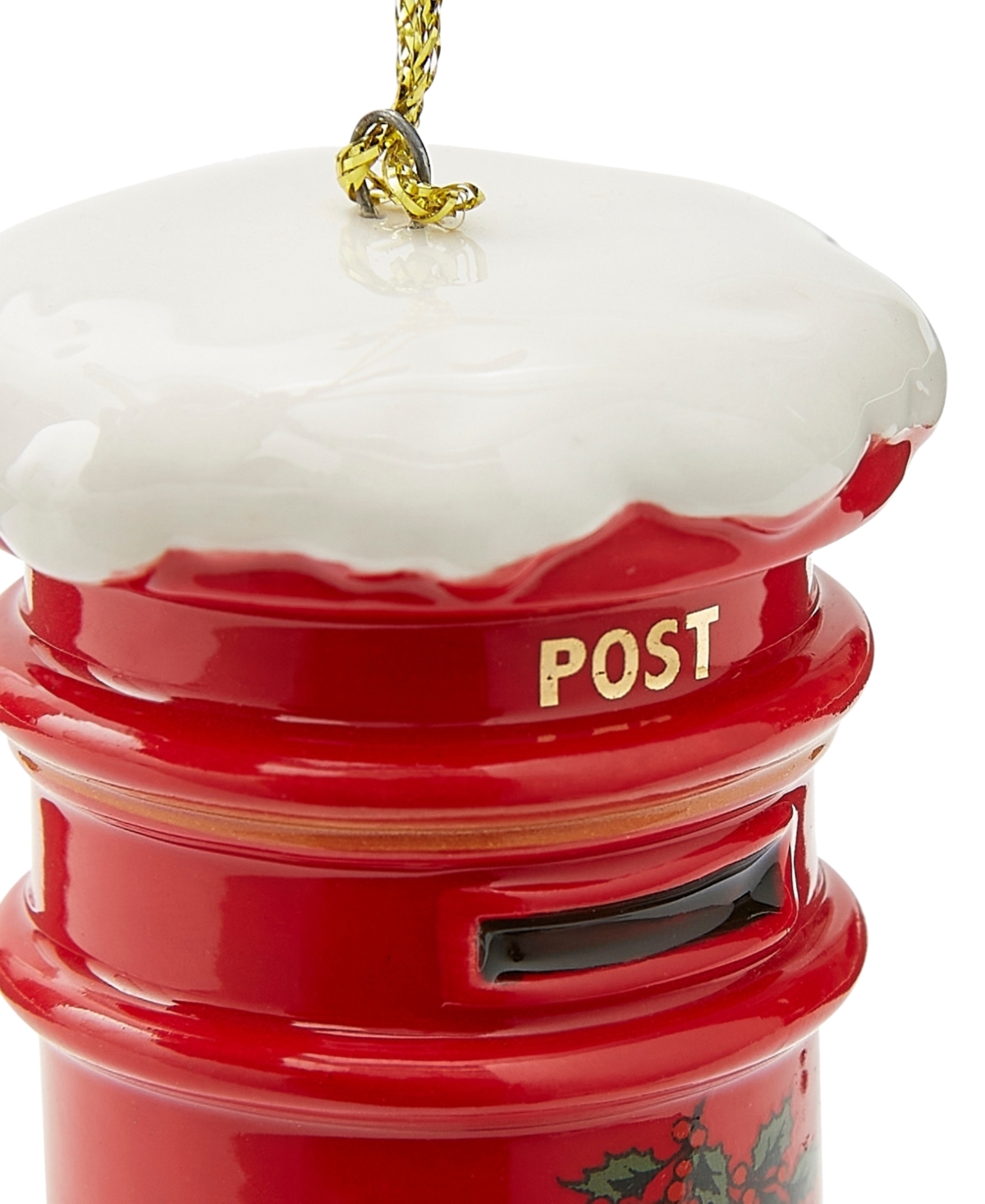 Spode Christmas Tree Brit Post Box Ornament In Multi