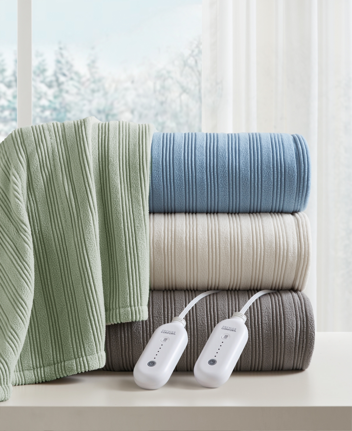 Premier Comfort Heated Textured Fleece Blanket