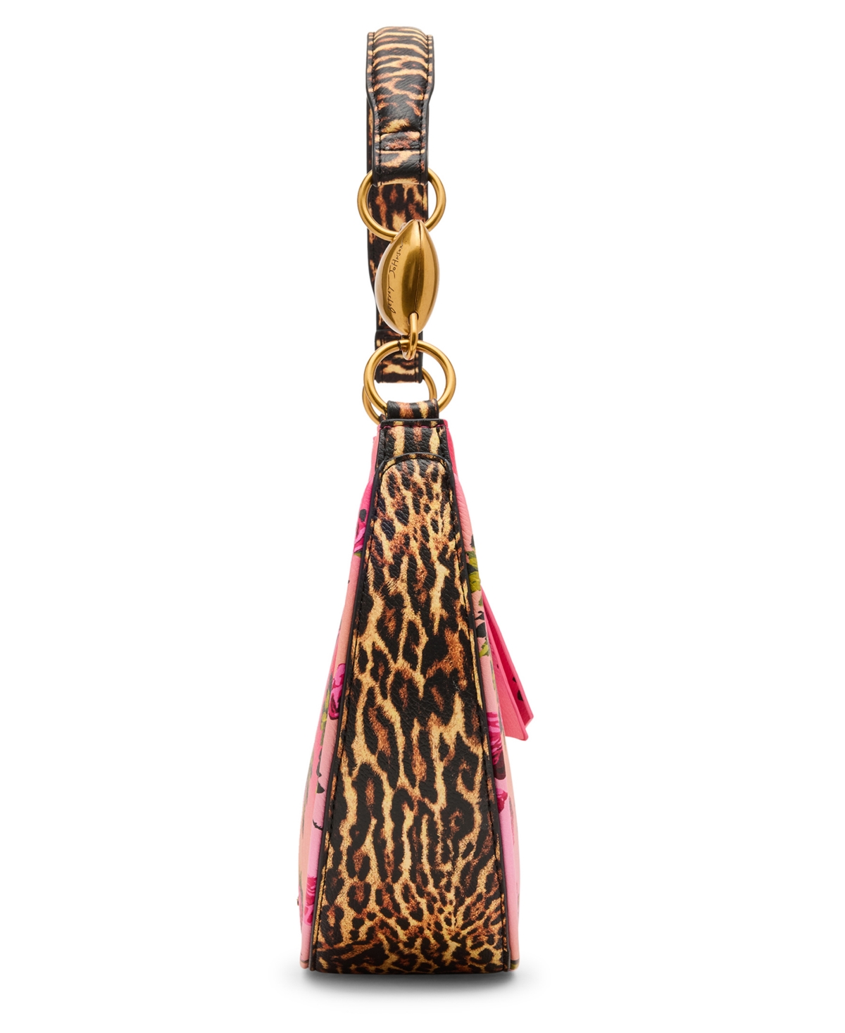 Betsey Johnson Leopard Floral Small Shoulder Bag In Pink