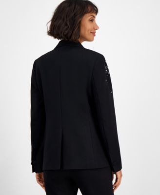 Women's Embellished One-Button Jacket