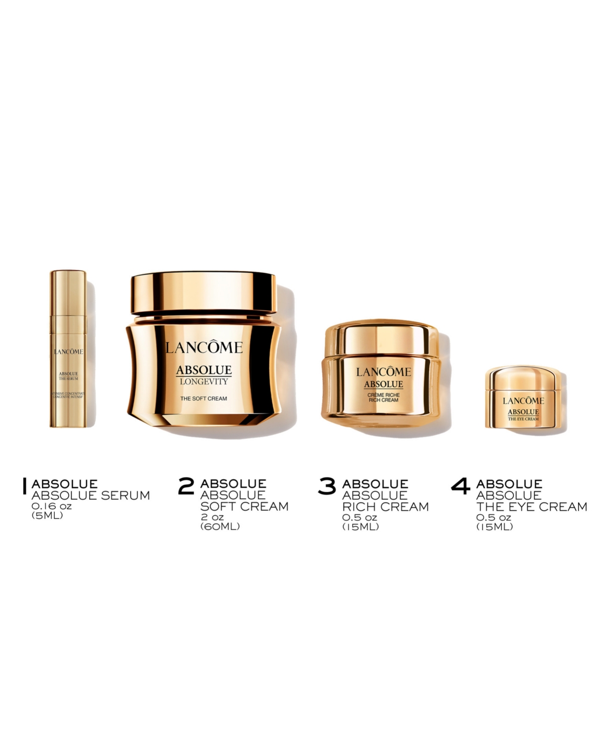 Lancôme 4-piece Absolue Best Sellers Limited-edition Skincare Set In Transparent