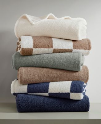 Premier Comfort Feathersoft Lightweight Knit Blanket In Gray