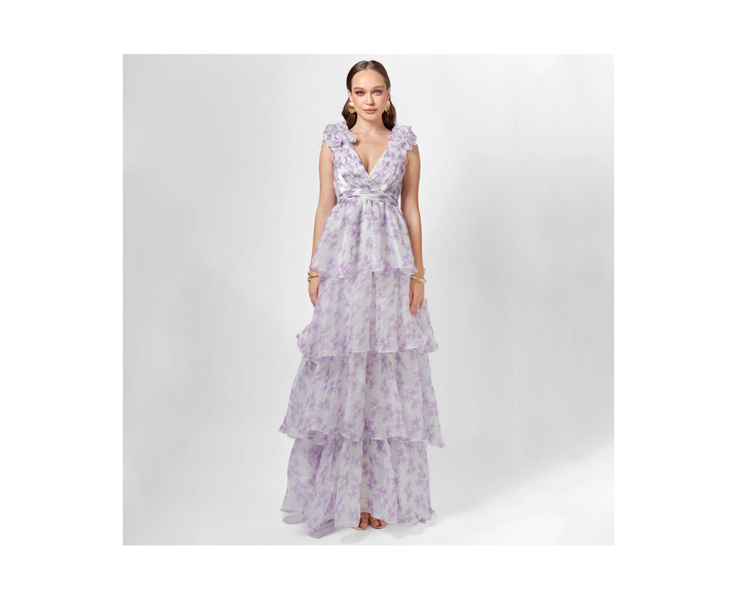 Women's Violeta Tiered Print Gown