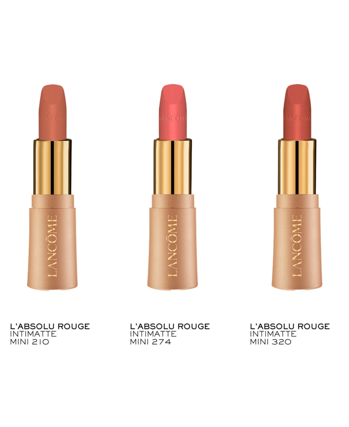 Lancôme 3-pc. L'absolu Rouge Intimatte Soft Matte Lipstick Gift Set In Transparent