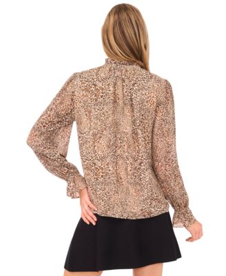 Women's Shirring Long Sleeve Top