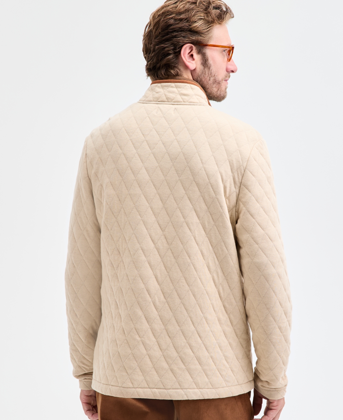 Club Room Men's Quilted Full-Zip Mock Neck Sweatshirt, Macy's Exclusive