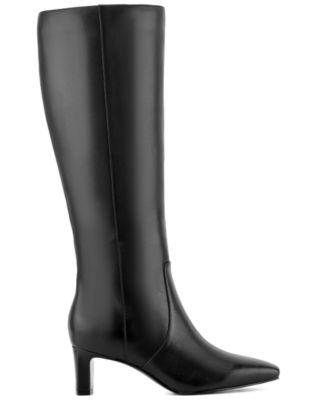 Women's Mabel Wide-Calf Leather Dress Boots