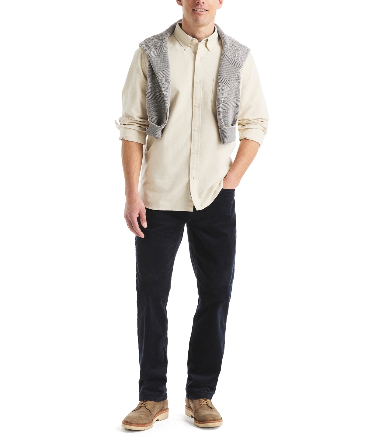 Nautica Men's Straight Fit Corduroy Pants In Blue