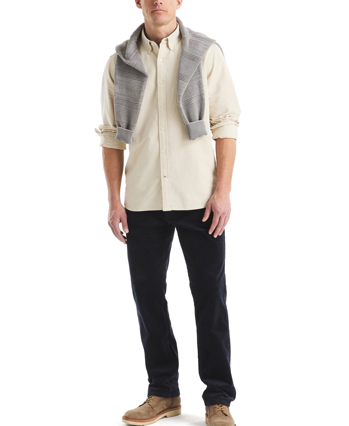 Nautica Mens Oxford Shirt In White