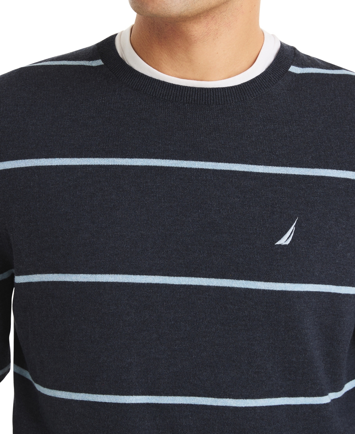 Nautica Men's Performance Striped Crewneck Sweater In Animal Print
